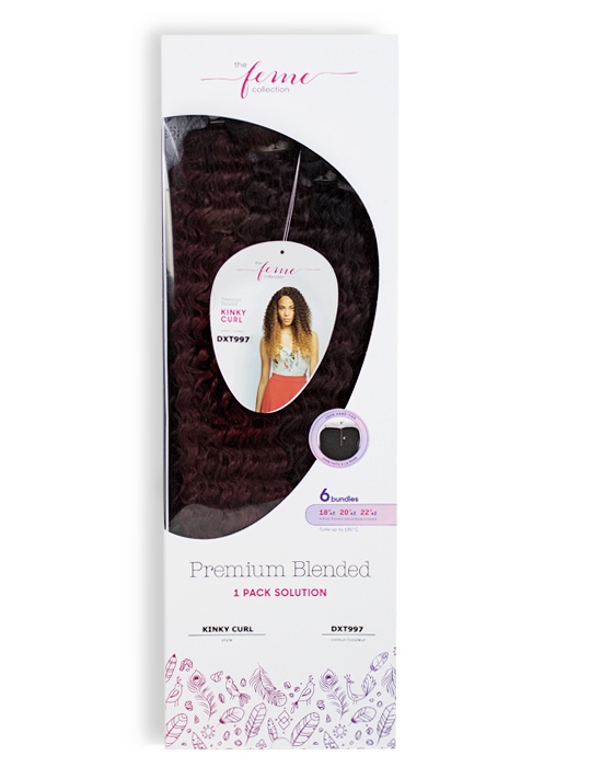 Feme Collection - Premium Blended - Beach Curl - One Pack Solution Humain Hair
