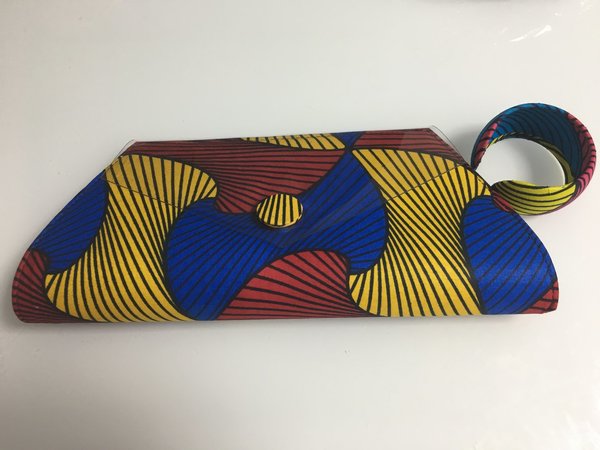 Handtäschchen SET mit Armband aus afrikanische Stoff 