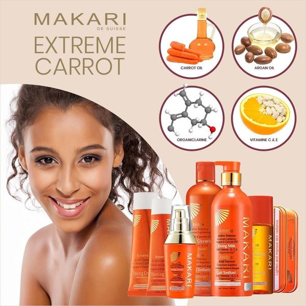 Makari - Extreme Argan & Carrot Oil - Active Intense Tone Boosting Body Milk - 500ml